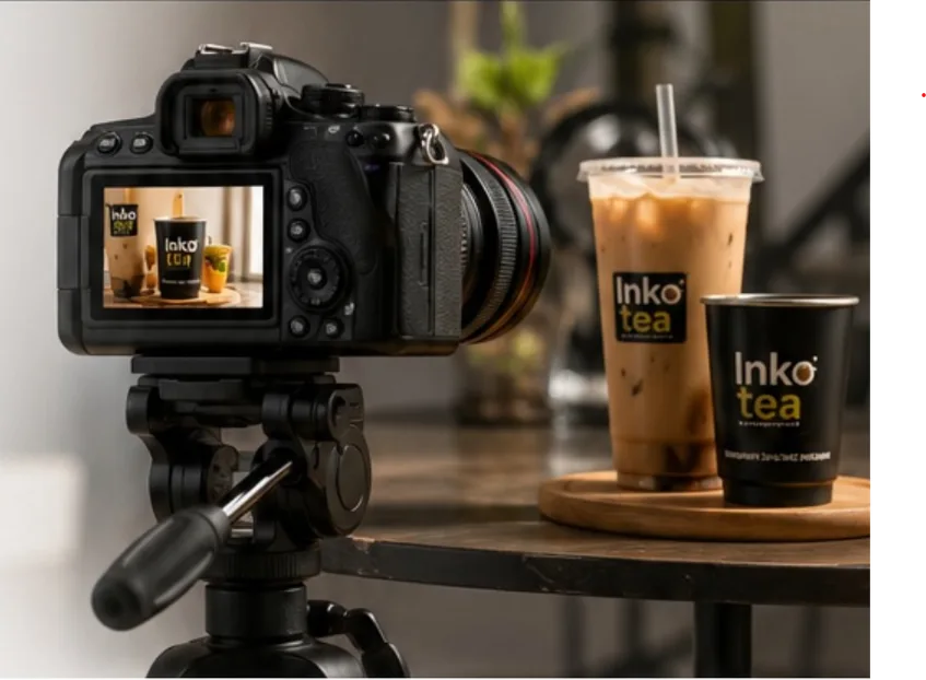 Photographer behind the lens